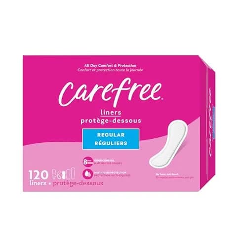 Carefree Regular Unscented Panty Liners 120 ct | 8-Hour Odor Control & Qwik-Dry Core thumbnail 9