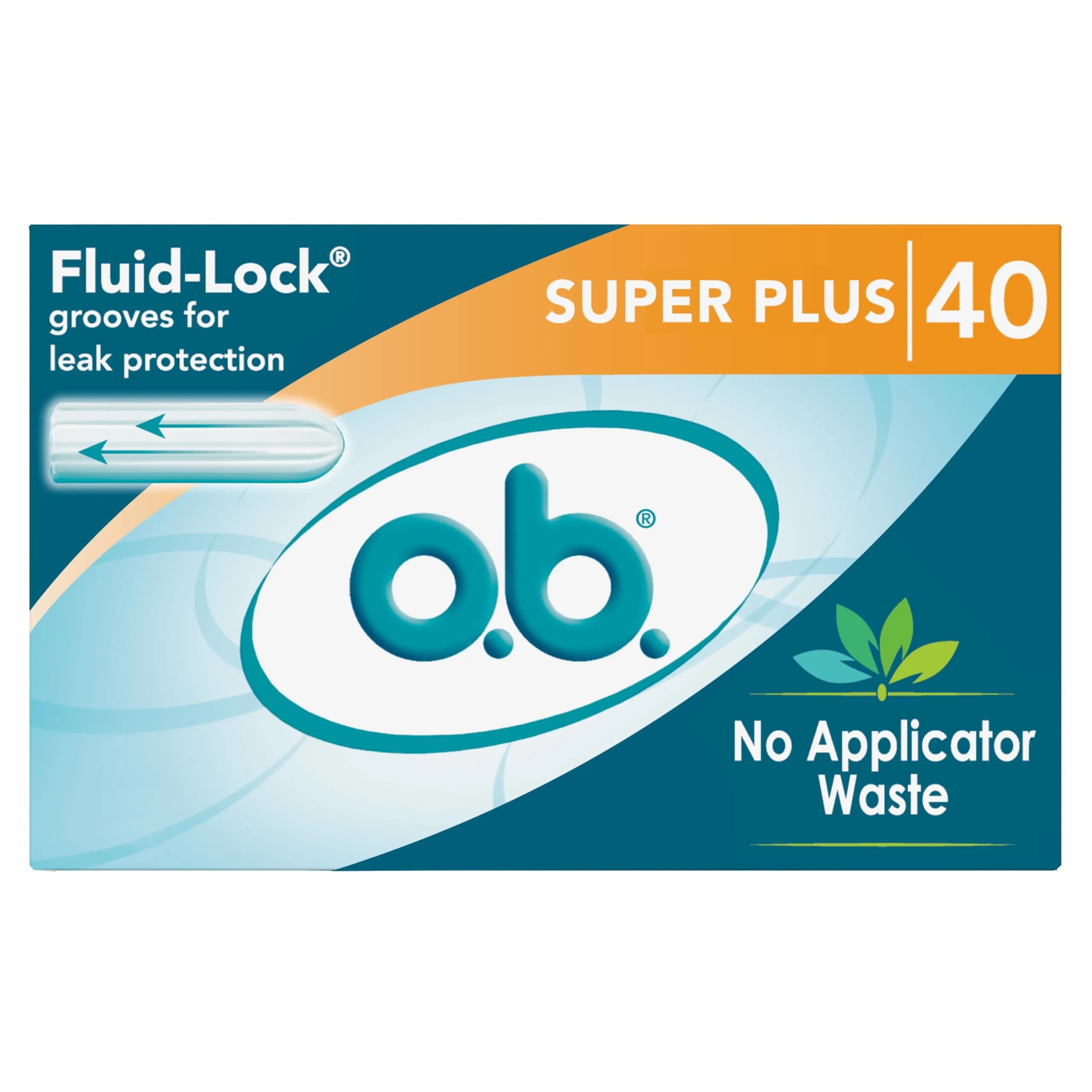 o.b. Digital Tampon, Super Plus Absorbency, 40 Count | Developed by a Gynecologist for Custom Fit