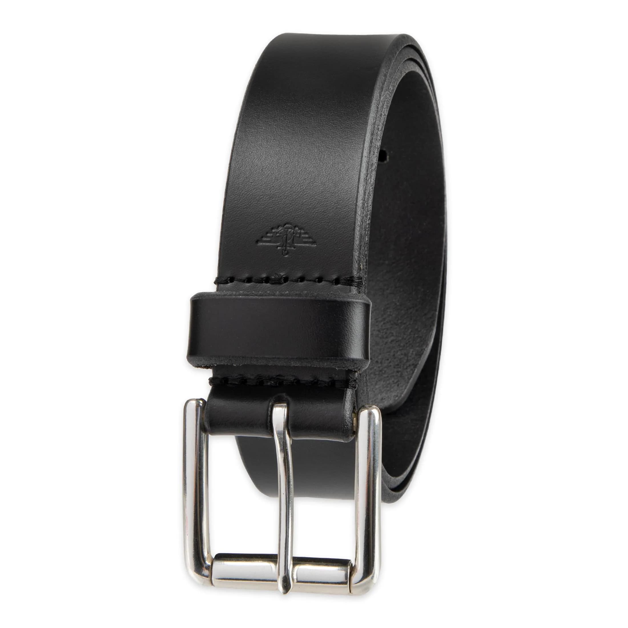 Dockers Mens Leather Casual Belt Brown 36 (1.5 inch) | Everyday Style with Roller Buckle — Black / 44