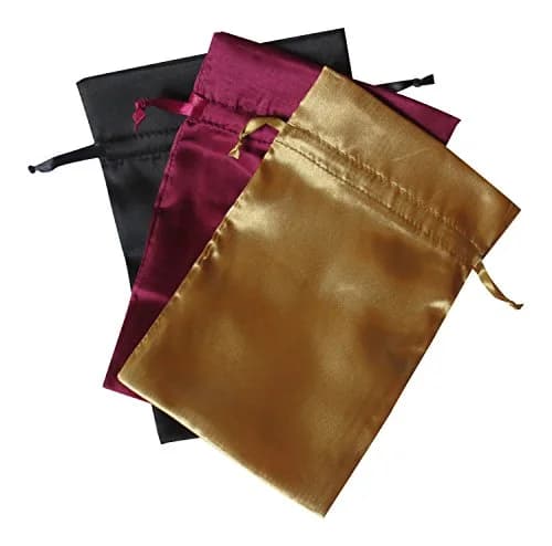 Paper Mart Tarot Bags Fall Colors Satin Bundle of 3 | Elegant Satin Gift Bags for Tarot & Gifts thumbnail 1