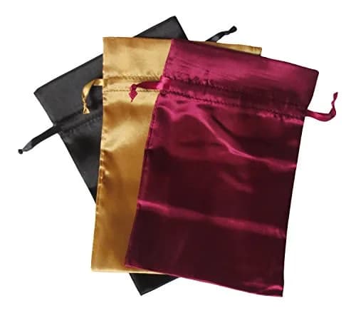 Paper Mart Tarot Bags Fall Colors Satin Bundle of 3 | Elegant Satin Gift Bags for Tarot & Gifts thumbnail 2