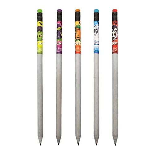 Scentco Halloween Smencils HB #2 Patented Gourmet Scented Pencils 5 Count | Recycled Newspaper Pencils with Collectible Character Caps thumbnail 5