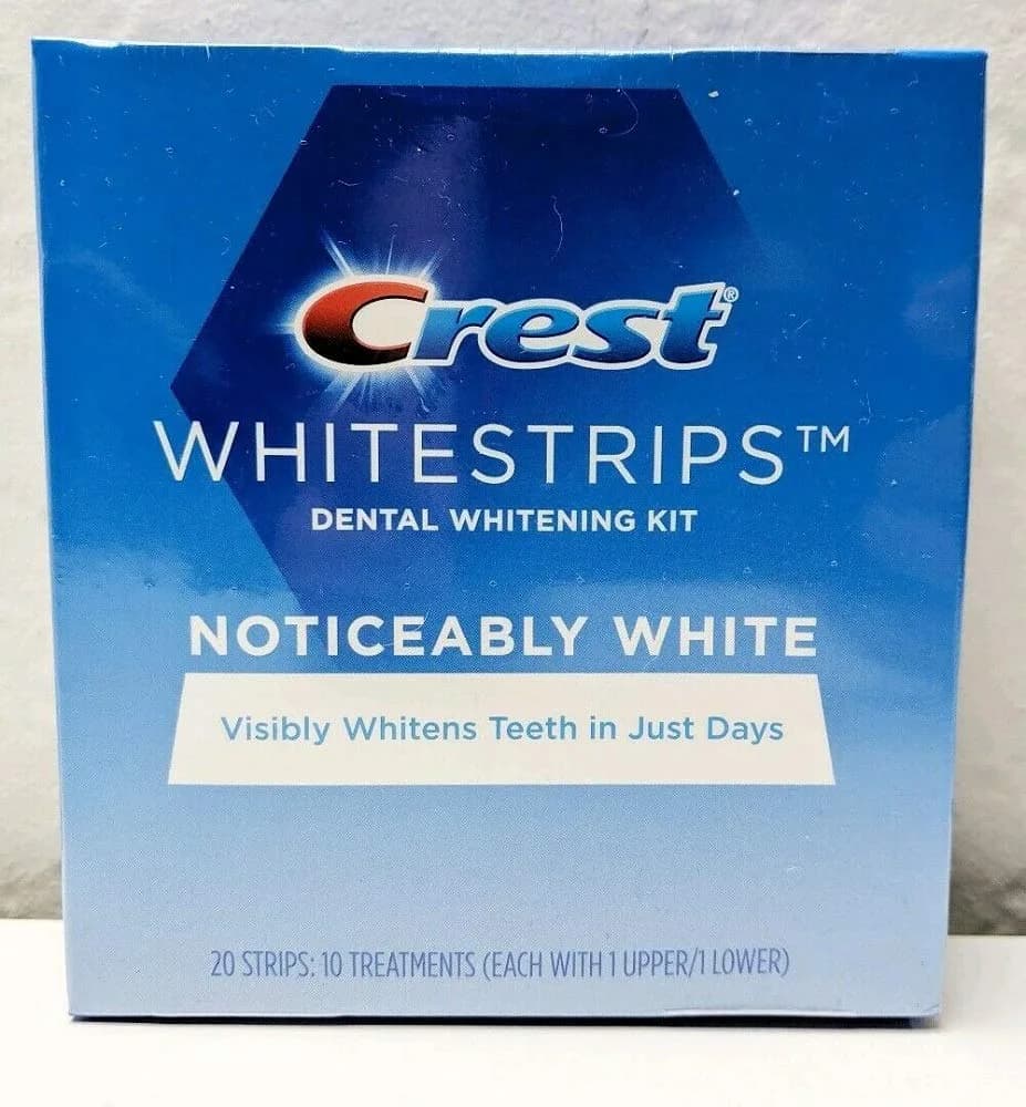 Crest Noticeably White Whitestrips 20 Count | Whiter Smile in 10 Days with Crest USA Quality - main product image
