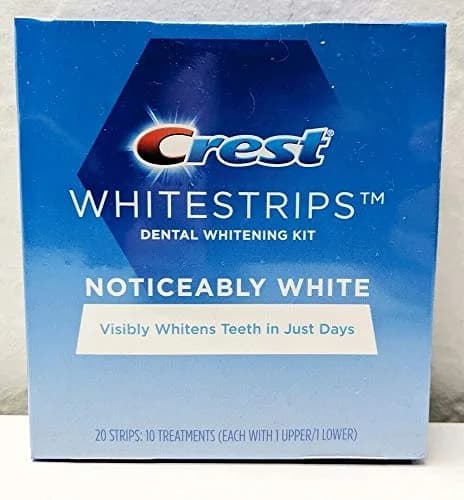 Crest Noticeably White Whitestrips 20 Count | Whiter Smile in 10 Days with Crest USA Quality thumbnail 1