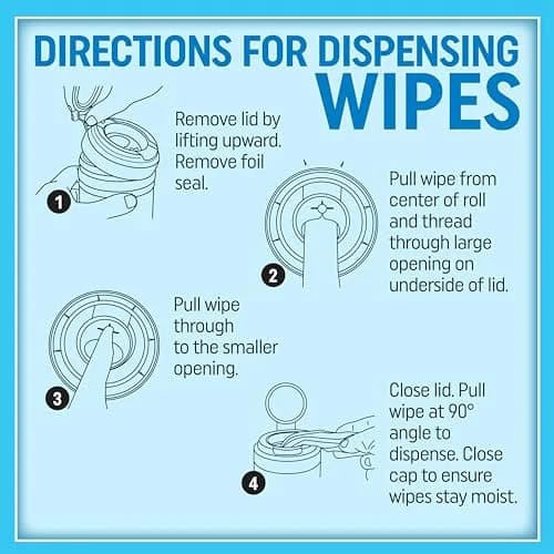 MiracleWipes Surface Cleaning Wipe 60 Count | Heavy-Duty & Gentle on Skin thumbnail 3