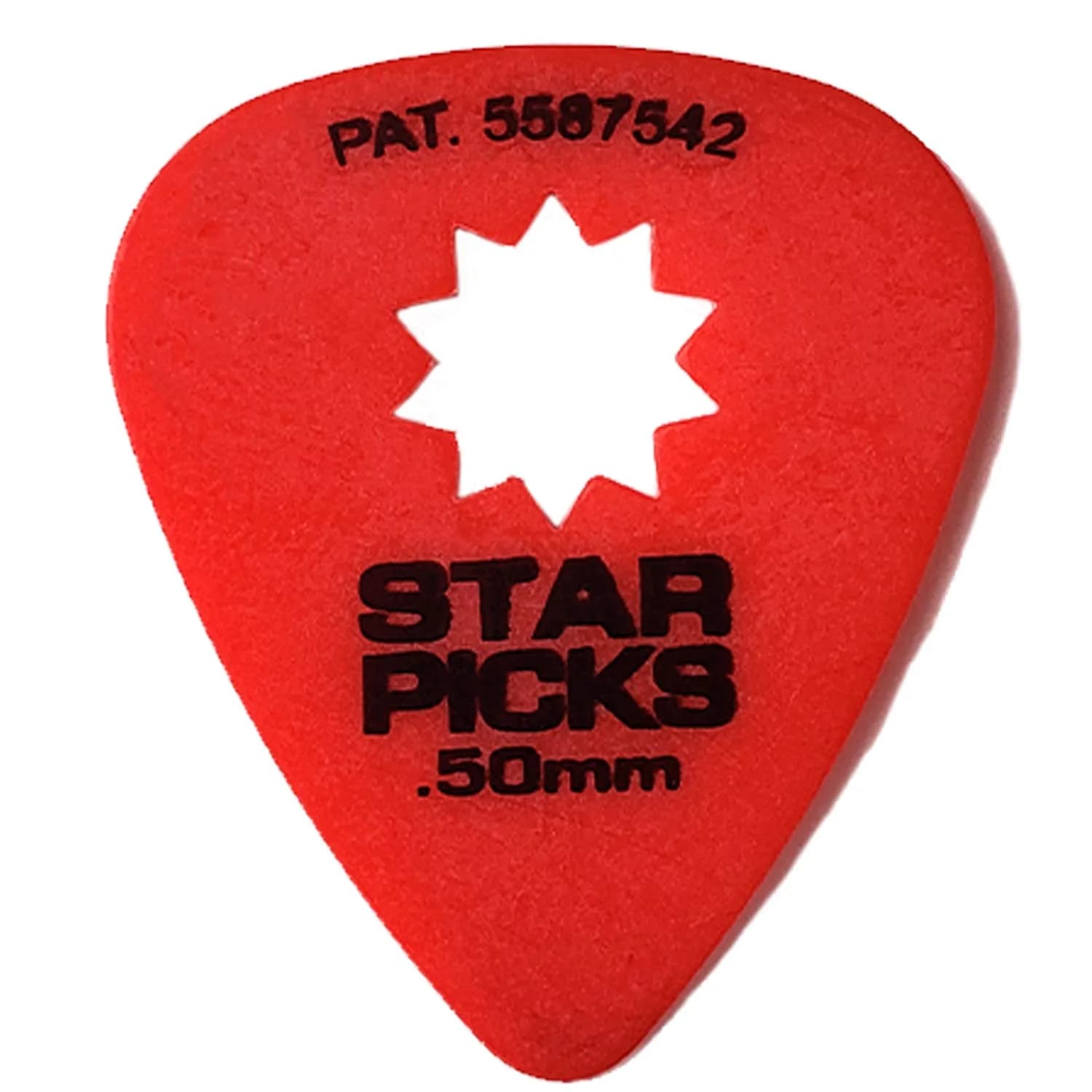 Cleartone Star Picks Delrin Guitar Picks - 0.50mm Red 72 Pack | Patented Star-Shaped Grip — Red