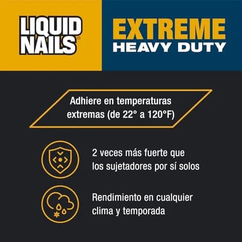 Liquid Nails LN-907 10 oz White Heavy Duty Construction Adhesive | Extreme All-Weather Bonding thumbnail 8
