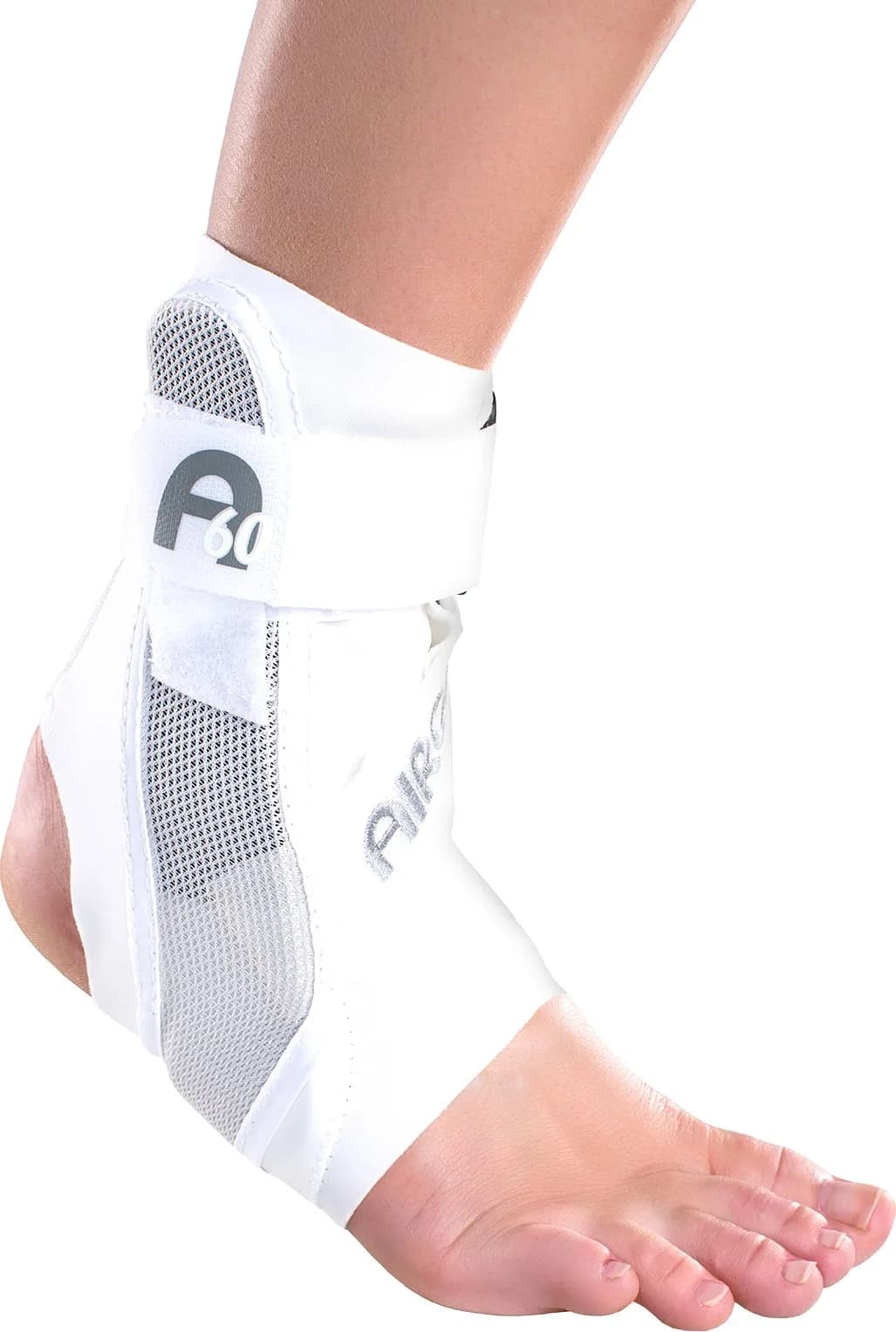 AIRCAST A60 Ankle Support Brace for Left Foot - Small | Mild Support for Chronic Instability & Injury Prevention — White / Small (Right Foot)