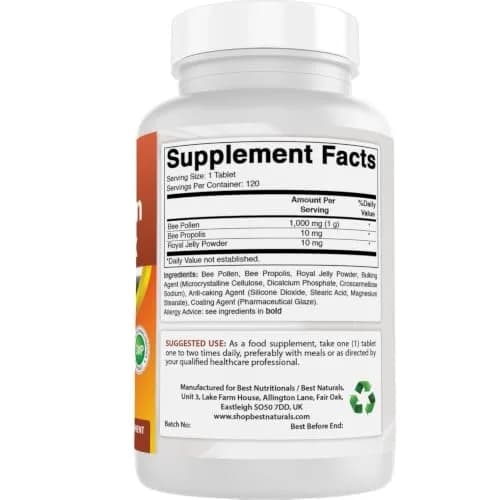 Best Naturals Bee Pollen Complex 1000 mg | Unflavored Dietary Supplement for Adults thumbnail 3