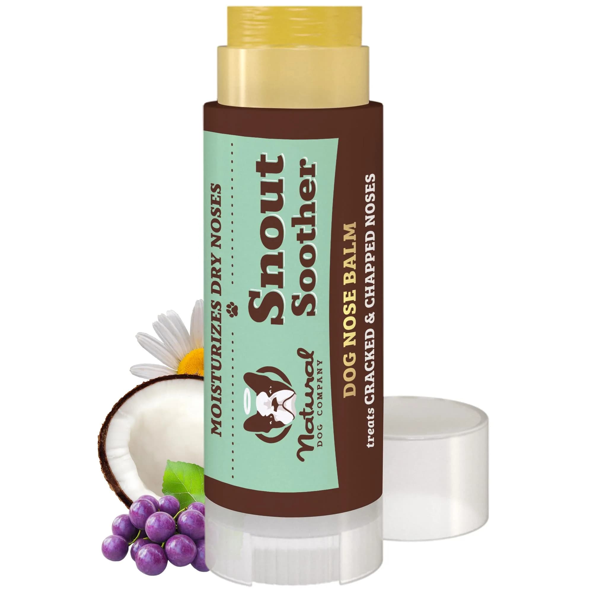 Natural Dog Company Snout Soother 0.15 oz Travel Stick | Nourishing Nose Balm for All Breeds — 0.15 Ounce