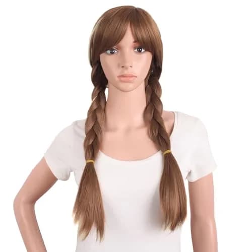 MapofBeauty 28 Inch Long Hair Cosplay Costume Anime Wig, Brown/Light Brown | 70 cm Wig for Adults thumbnail 1