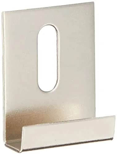 Hillman Wide Channel Metal Mirror Clips 1/4" x 1" x 1-1/2" | Durable Wall Mounting Hardware thumbnail 1