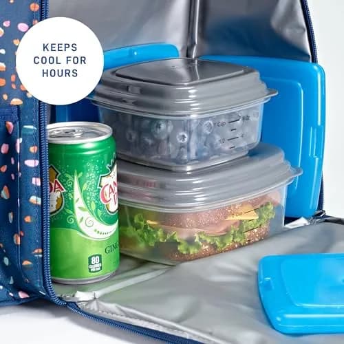 Fit & Fresh Cool Coolers Kids Ice Packs 8 Pack Blue | Slim, Reusable & Long-Lasting Ice Packs for Lunch & Camping thumbnail 6