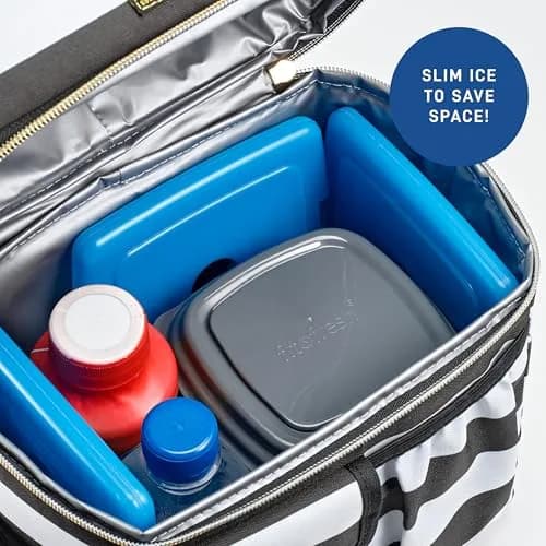 Fit & Fresh Cool Coolers Kids Ice Packs 8 Pack Blue | Slim, Reusable & Long-Lasting Ice Packs for Lunch & Camping thumbnail 7
