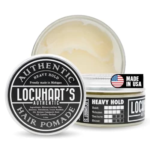 Lockhart's Heavy Hold Oil Pomade for Men, 3.4 oz | Low Shine, Sweat Proof, Recombable thumbnail 1