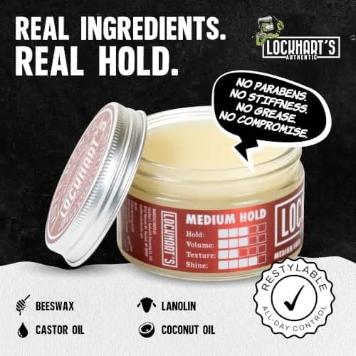 Lockhart's Goon Grease Oil Pomade for Men, Medium Hold Shine, 3.4 oz | Versatile styling, natural finish, infused with sandalwood & vetiver thumbnail 4