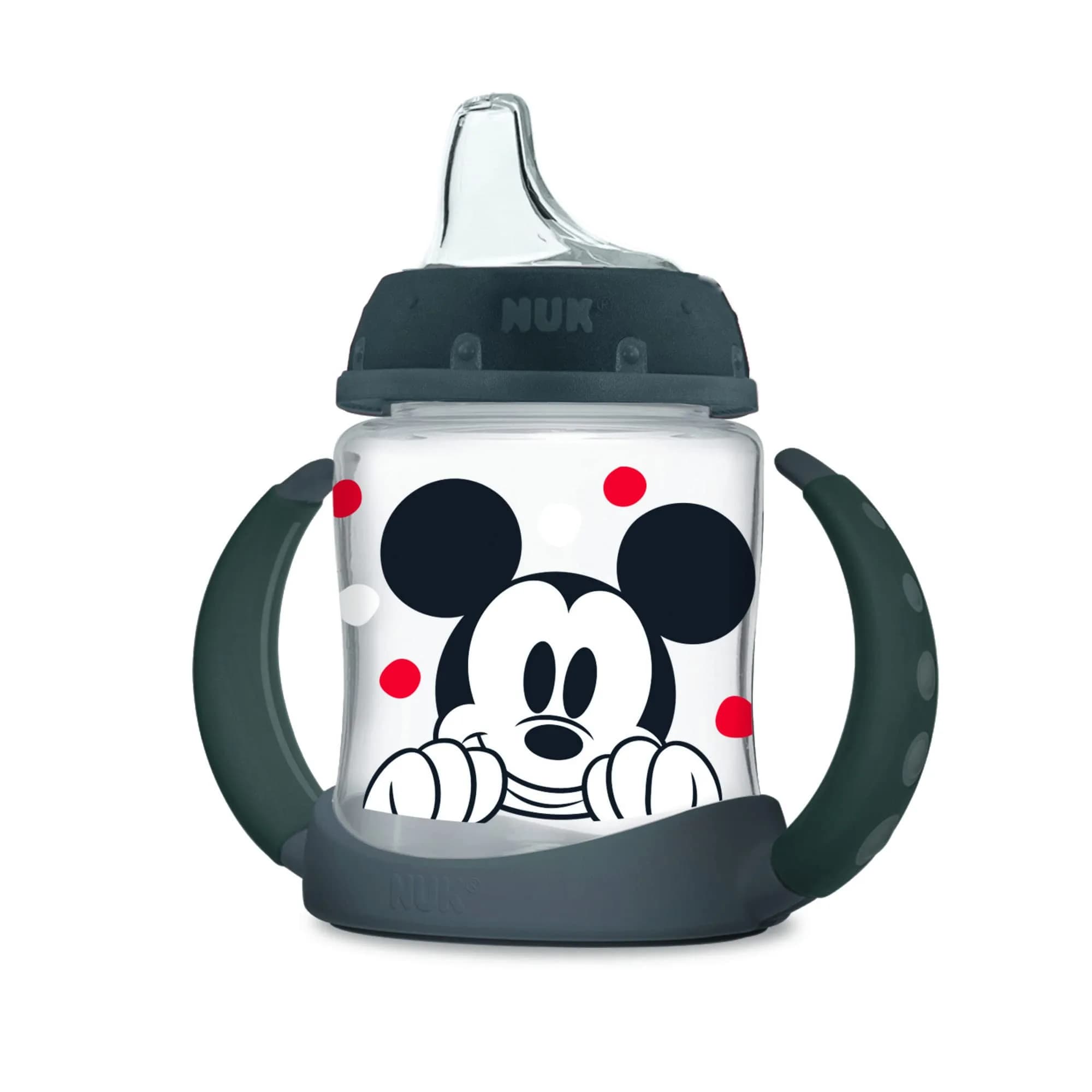 NUK Learner Cup Ms. Rachel 5oz (148ml) 2 Pack | Spill-Proof Soft Spout Transition Sippy Cup for Babies 6+ Months — Mickey Mouse