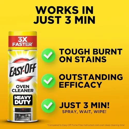 Easy-Off Heavy Duty Oven Cleaner Spray 14.5 oz (6-Pack, Lemon) | Tough Grease & Baked-On Food Removal thumbnail 3