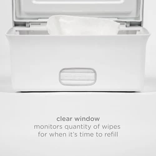 Ubbi White Baby Wipes Dispenser with Weighted Plate, 1 Count (Pack of 1) | Keeps Wipes Fresh & Moist thumbnail 5