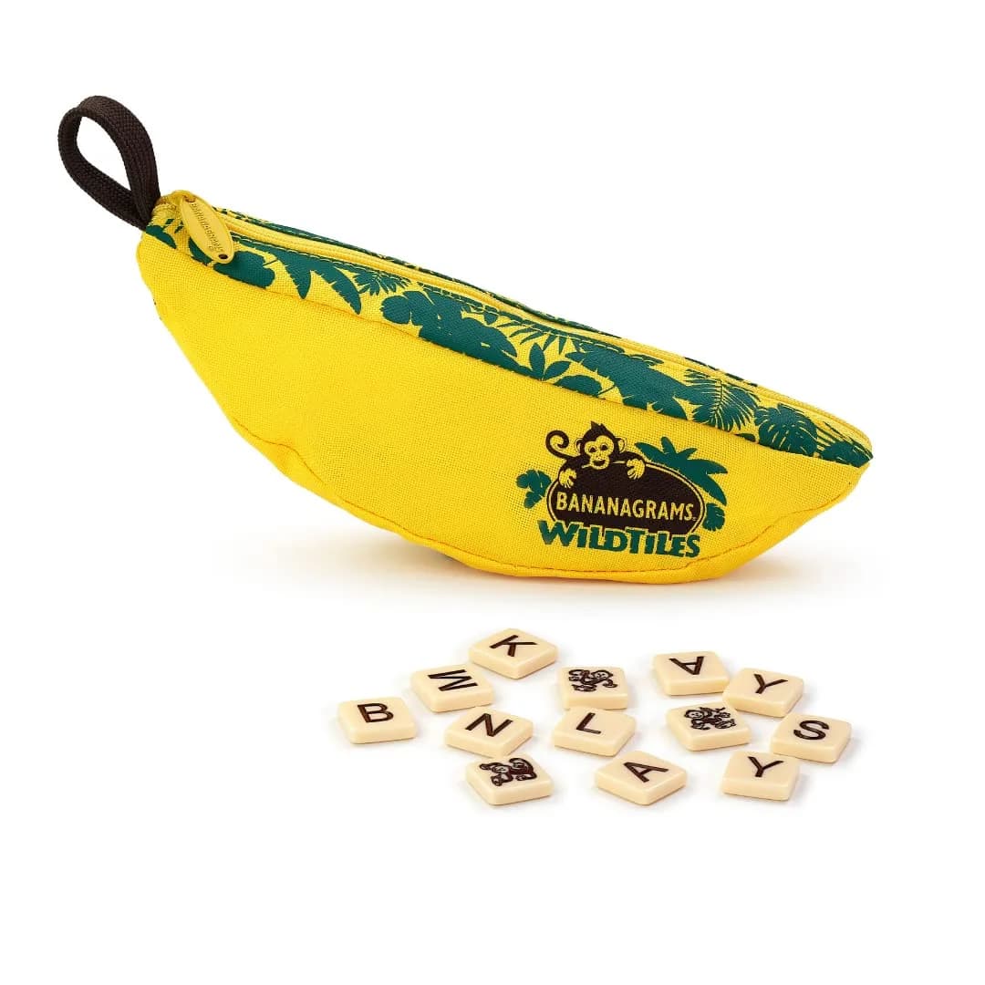 Bananagrams WildTiles Lettered Tile Game 156 g (5.5 oz) | Educational Spelling Improvement Game for Ages 7+