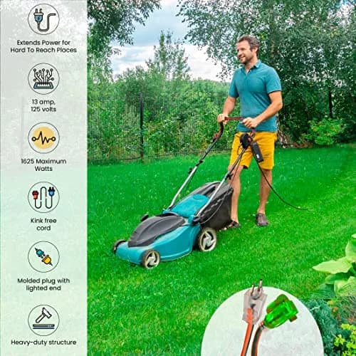 GoGreen Power GG-13725 25 ft (7.62 m) Outdoor Extension Cord with Lighted End | Heavy Duty Contractor Grade 16/3 SJTW thumbnail 6