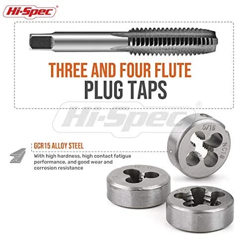 Hi-Spec 39 Piece SAE & Metric Tap & Die Set with Screw Pitch Gauge | Cut, Chase & Thread Metals thumbnail 6