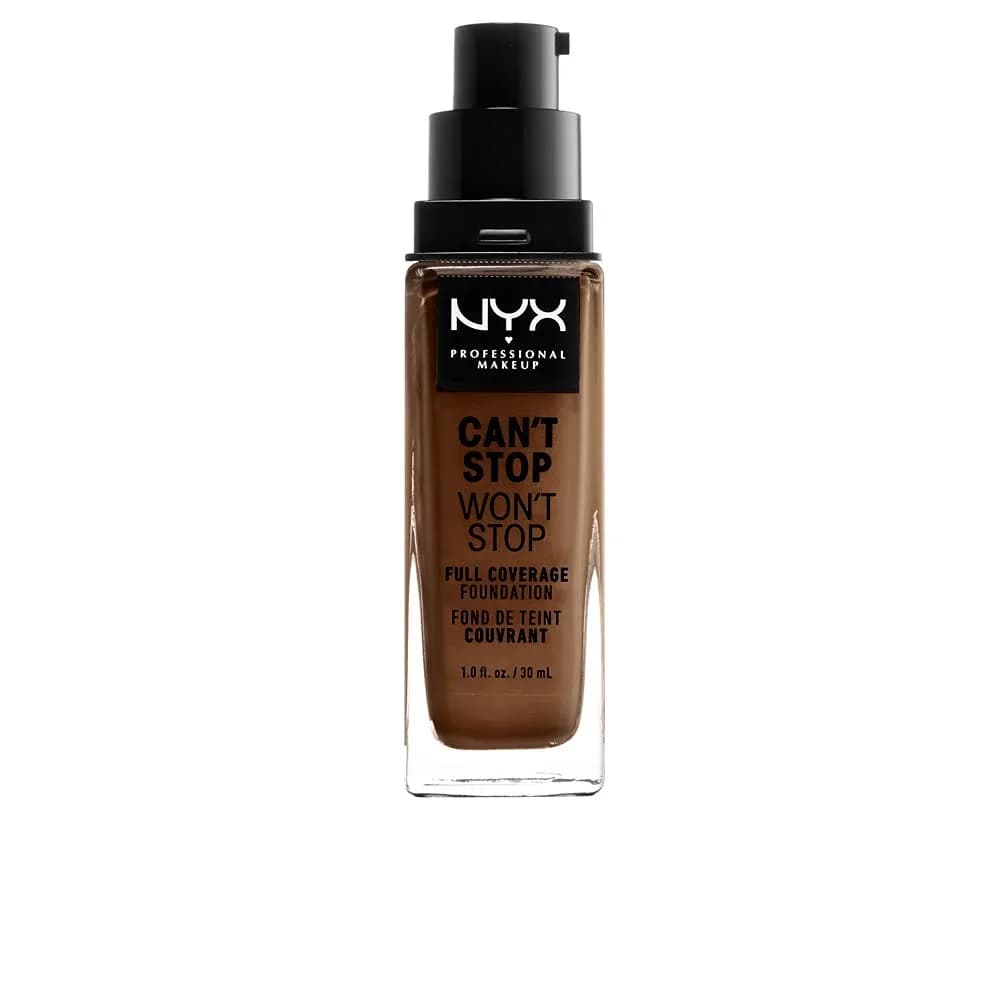 NYX PROFESSIONAL MAKEUP Can't Stop Won't Stop Foundation True Beige 30ml (1 Fl Oz) | Full Coverage Matte Finish — 30ml