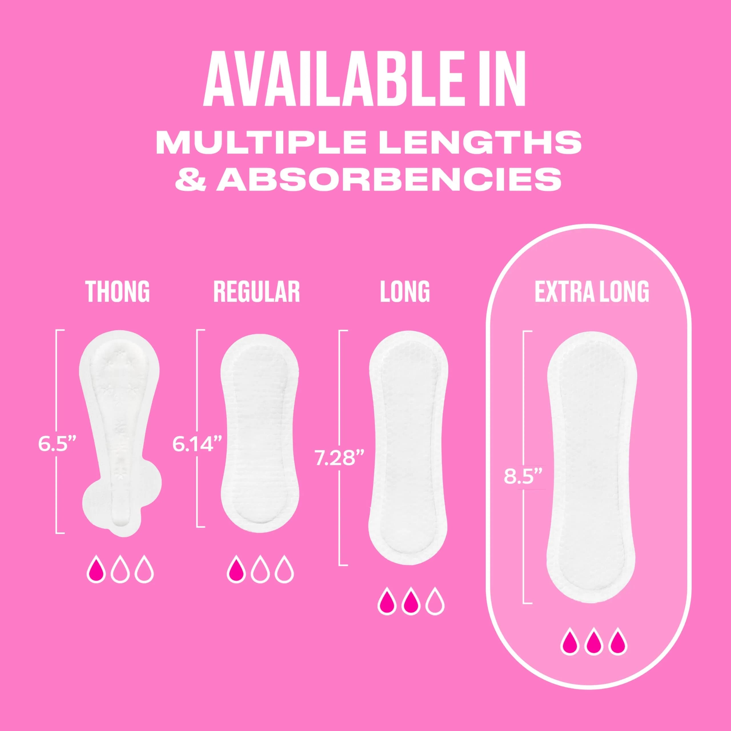 Carefree Extra Long Panty Liners Wrapped Unscented, 93 Count | Daily Feminine Protection for Light Periods and Leaks thumbnail 9