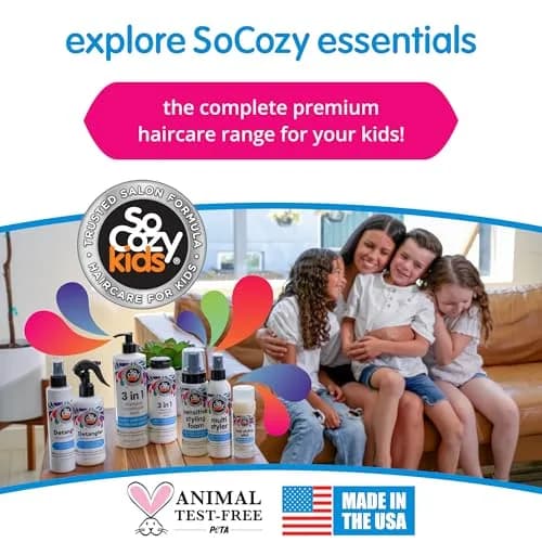 SO COZY Kids 2-in-1 Detangler & Leave In Conditioner Spray 237ml (8 Fl Oz) | Gentle Tangle-Free Formula for Kids thumbnail 6