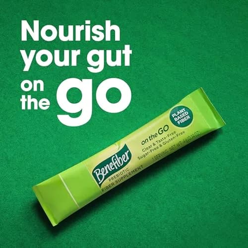 Benefiber On The Go Prebiotic Fiber Supplement Powder 196g (5.82 oz) | Digestive Health Support thumbnail 2