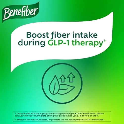 Benefiber On The Go Prebiotic Fiber Supplement Powder 196g (5.82 oz) | Digestive Health Support thumbnail 3