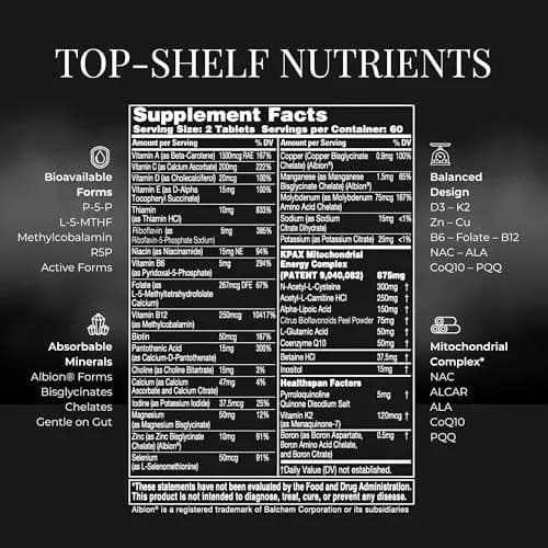 KPAX Immune Mitochondrial Supplement 120 Tablets thumbnail 5