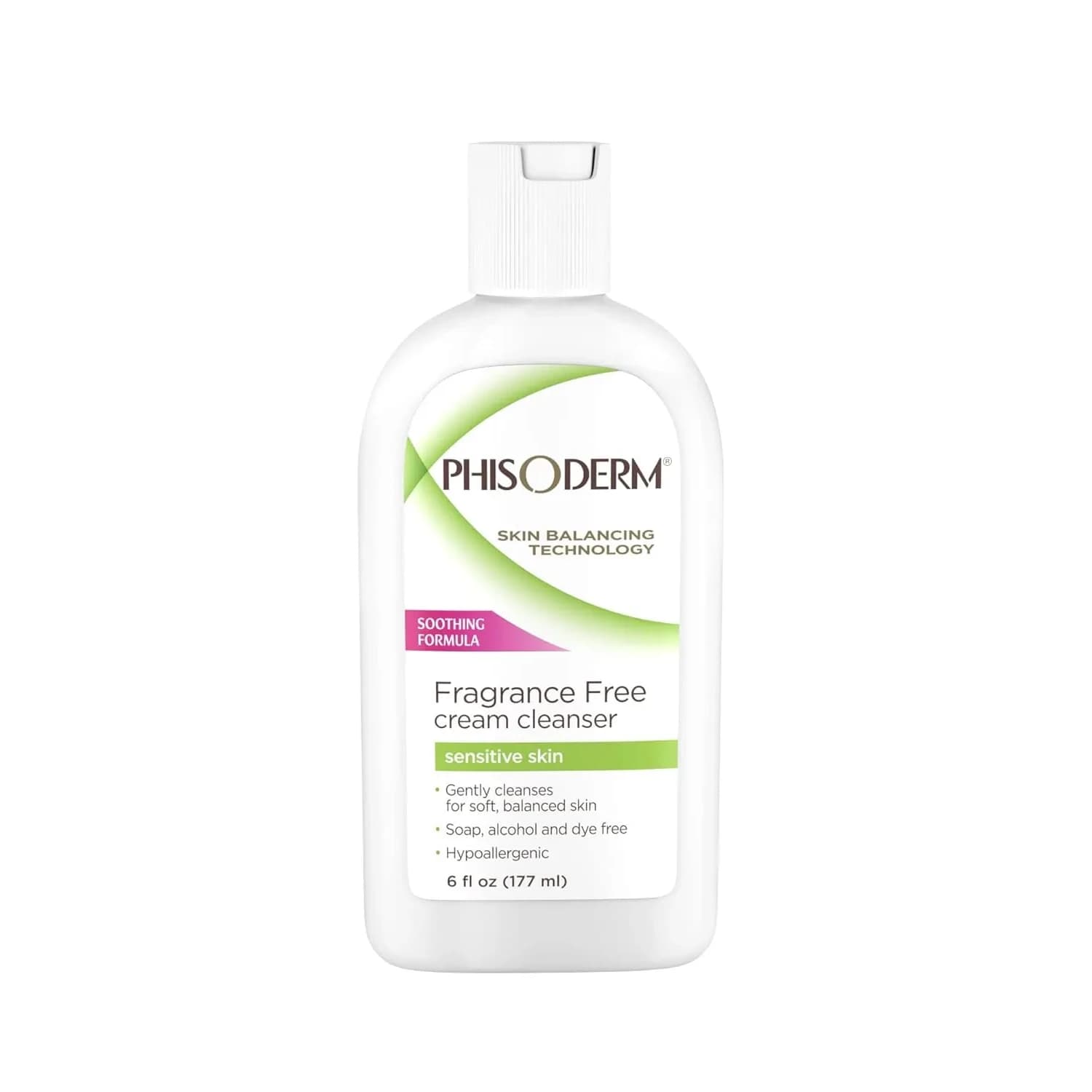 Phisoderm Fragrance Free Cream Cleanser For Sensitive Skin 540ml (18 Fl Oz) | Dermatologist Tested