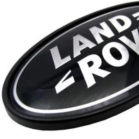 Land Rover Rear Body Oval Badge Black on Silver | Genuine Part DAH500330 thumbnail 3