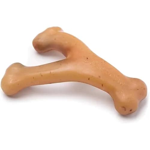 Benebone Wishbone Durable Dog Chew Toy for Aggressive Chewers, Real Chicken Flavor, Small | Tough Nylon Toy for Any Breed thumbnail 1