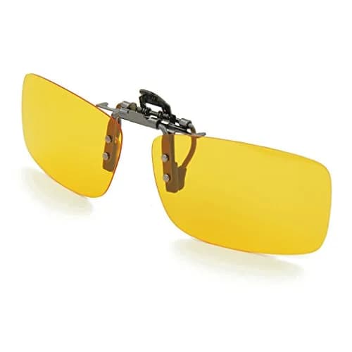 Besgoods Yellow Night Vision Polarized Clip-on Flip-up Sunglasses Glasses 60mm (2.36in) | Enhances Clarity for Night Driving thumbnail 1