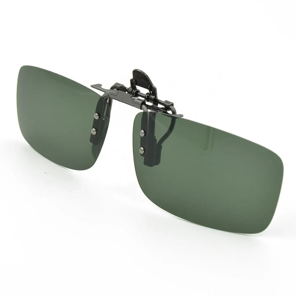 Besgoods Yellow Night Vision Polarized Clip-on Flip-up Sunglasses Glasses 60mm (2.36in) | Enhances Clarity for Night Driving — Yellow