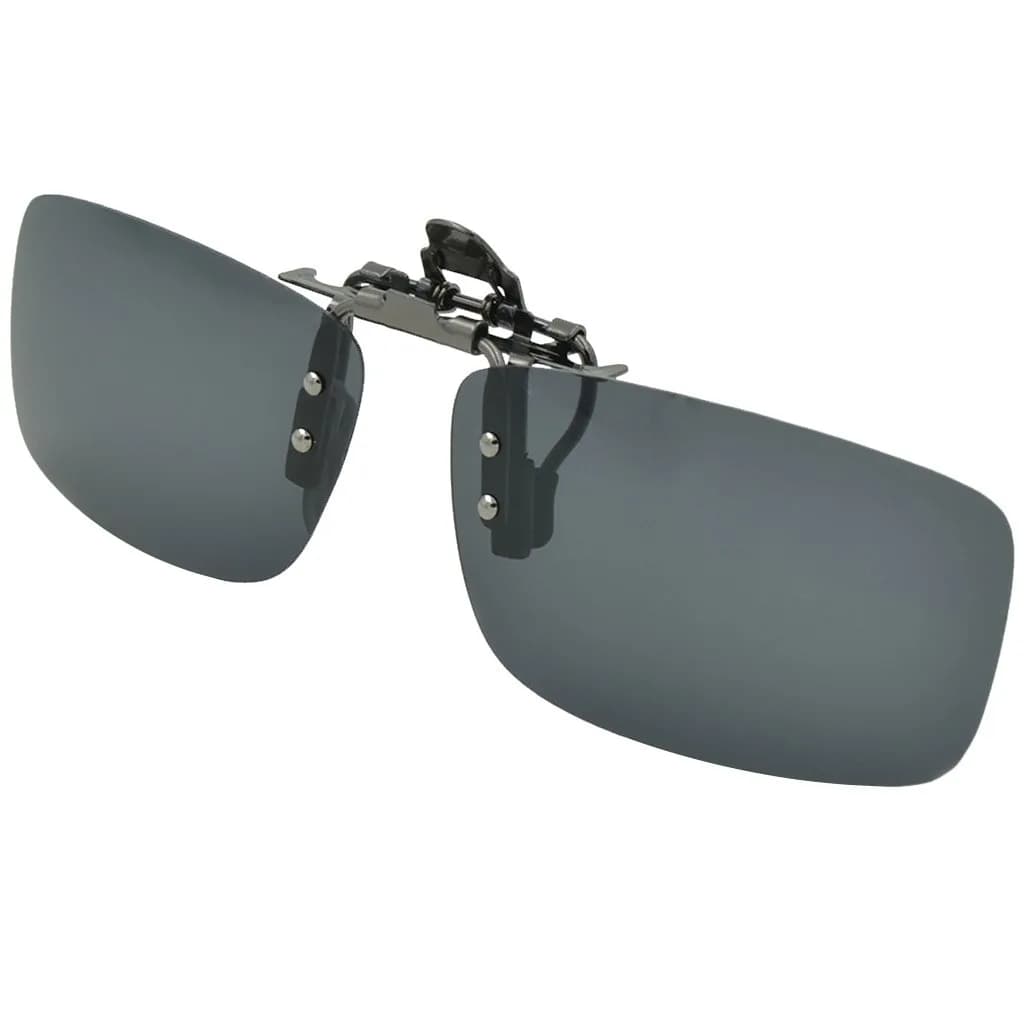 Besgoods Yellow Night Vision Polarized Clip-on Flip-up Sunglasses Glasses 60mm (2.36in) | Enhances Clarity for Night Driving — Black