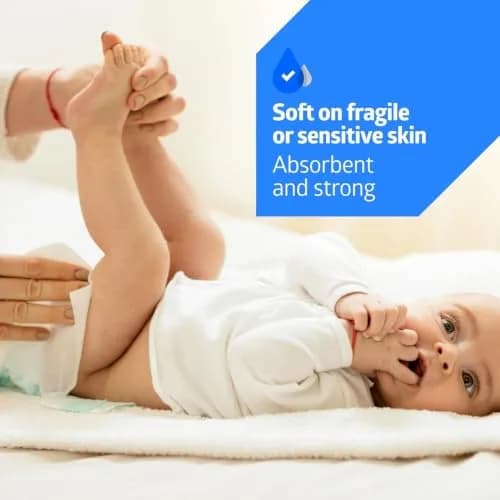 Medline Ultrasoft Dry Baby Wipes 500 Count | Gentle Disposable Cloths for Sensitive Skin thumbnail 2