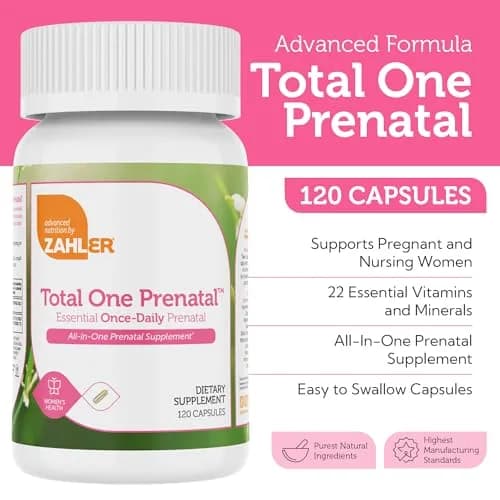Zahler Total One Prenatal Vitamins 120 Count | Supports Mom & Baby Health thumbnail 2