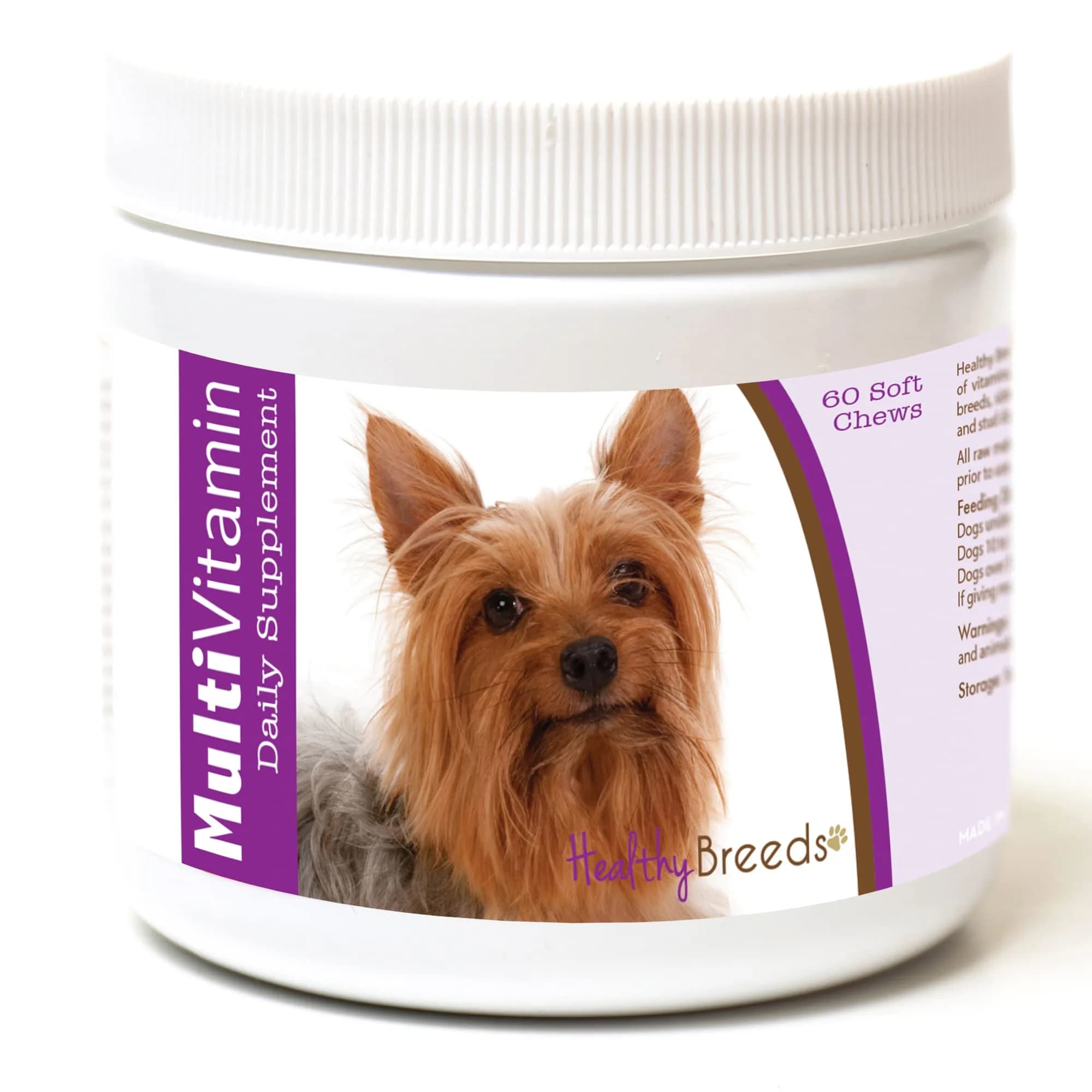 Healthy Breeds Silky Terrier Multi-Vitamin Soft Chews 60 Count | Vet Recommended Formula for All Breeds