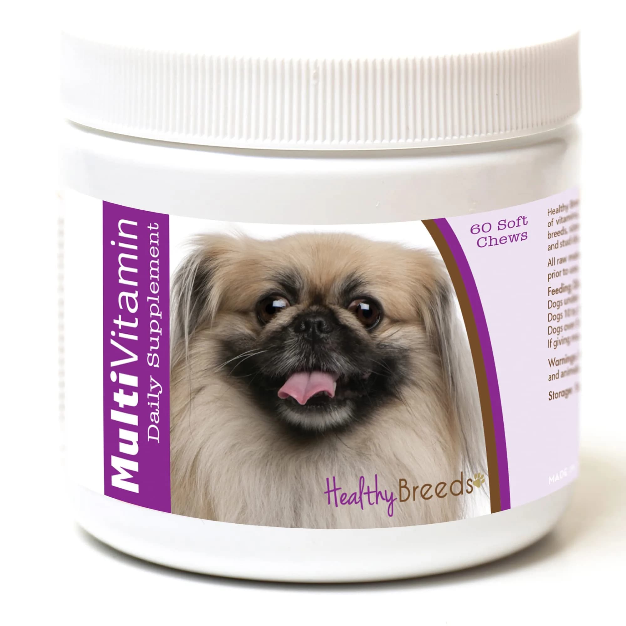 Healthy Breeds Pekingese Multi-Vitamin Soft Chews 60 Count | Vet Recommended Formula for All Breeds