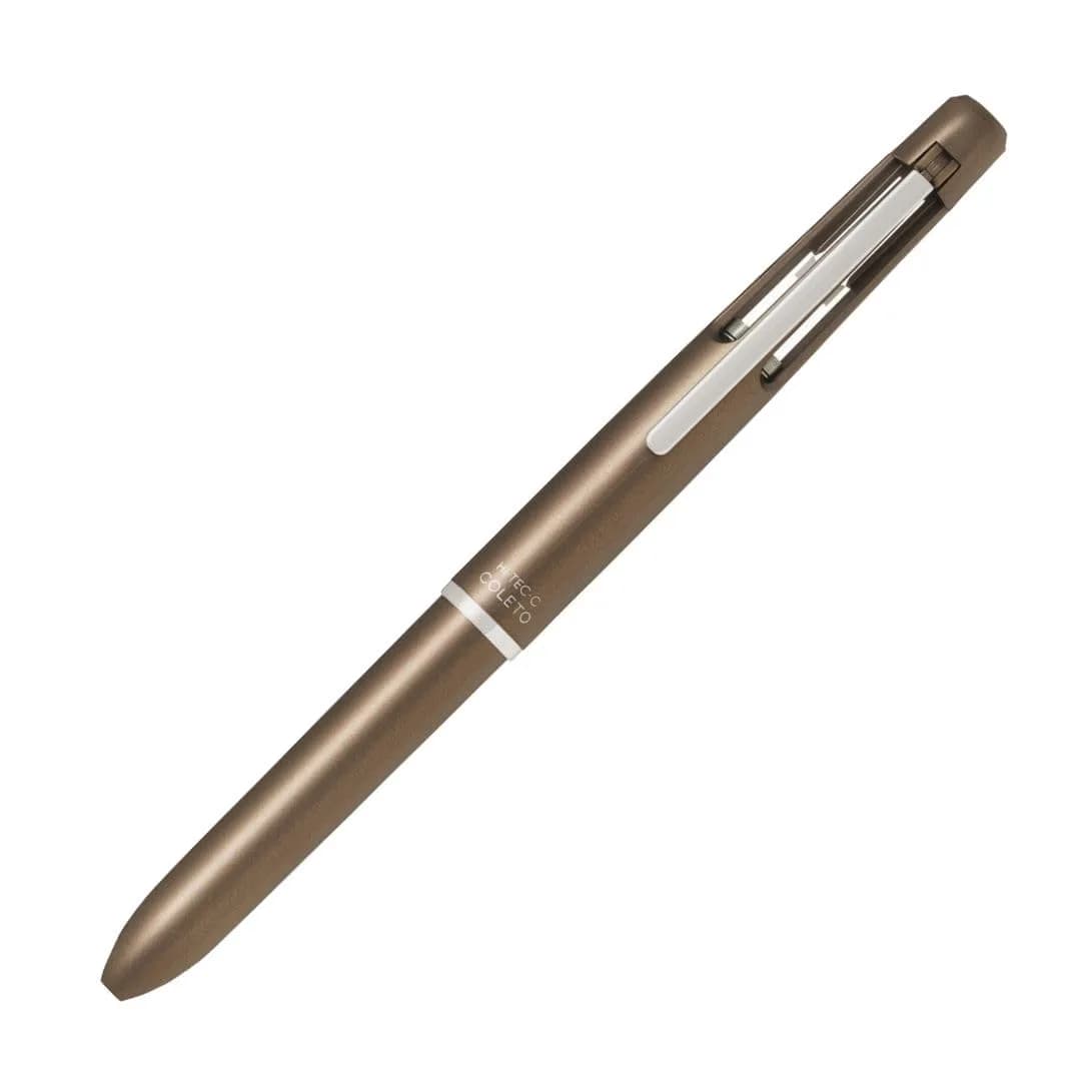 Pilot Multi-Pen, Hi-Tec-C Coleto 1000, Brown Body | Customizable Multi Pen with 15 Refill Colors — Brown