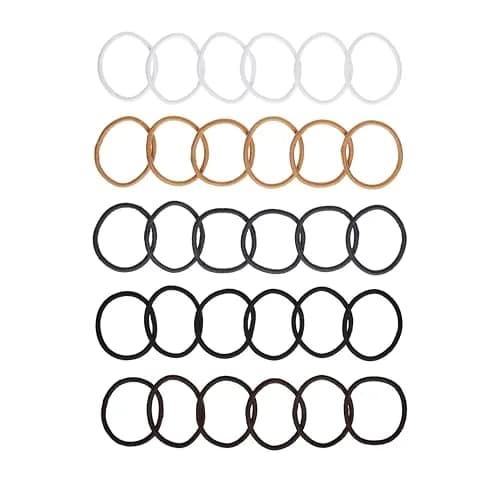 Goody Ouchless Elastic Hair Ties, 30 Count Neutrals, 4MM Rubber Bands | Gentle Hold for All Hair Types thumbnail 2