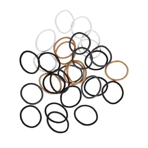 Goody Ouchless Elastic Hair Ties, 30 Count Neutrals, 4MM Rubber Bands | Gentle Hold for All Hair Types thumbnail 3