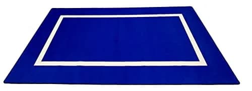 KIDCARPET.COM Montessori Classroom Rug 7'6" x 12' Blue/Crème | Educational Commercial-Grade Rug thumbnail 1