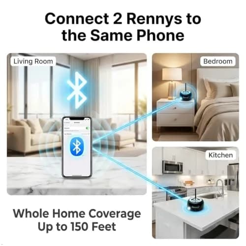 RENNY Loud Cell Phone Ringer Amplifier & LED Flasher 117 dB Bluetooth | Bright Flashing Light & Loud Ringtone for Calls thumbnail 7