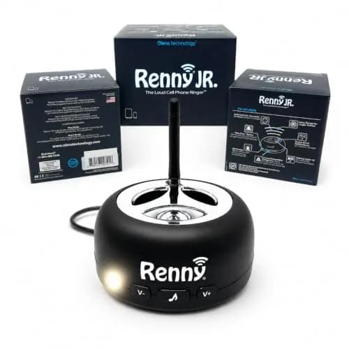 RENNY Loud Cell Phone Ringer Amplifier & LED Flasher 117 dB Bluetooth | Bright Flashing Light & Loud Ringtone for Calls thumbnail 8