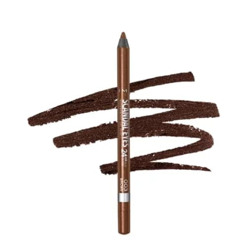 Rimmel Waterproof Gel Pencil Eyeliner 0.04oz | Long-Wearing, Smudge-Proof, Brown thumbnail 1