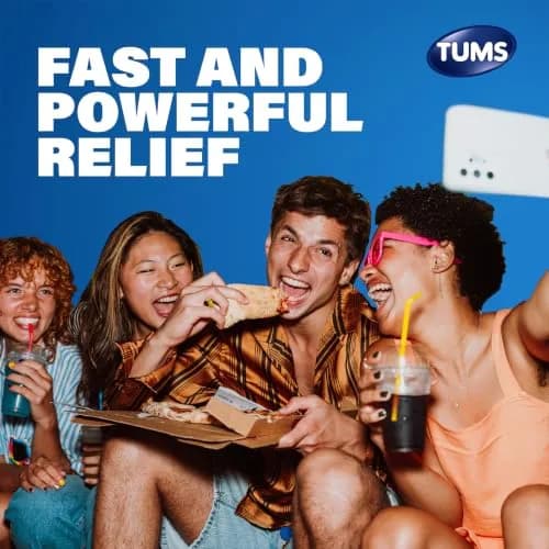 TUMS Smoothies Antacid Tablets 140 Count | Heartburn Relief in Assorted Fruit thumbnail 2